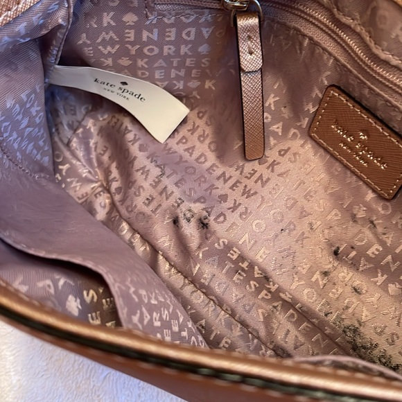 KATE SPADE Greer Laurel Way Rose Gold Leather Crossbody Bag - Picture 9 of 9